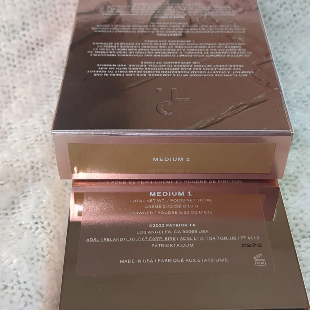 Patrick Ta Major Skin Crème Foundation&Finishing Powder in MEDIUM 1, 20g/0.74oz